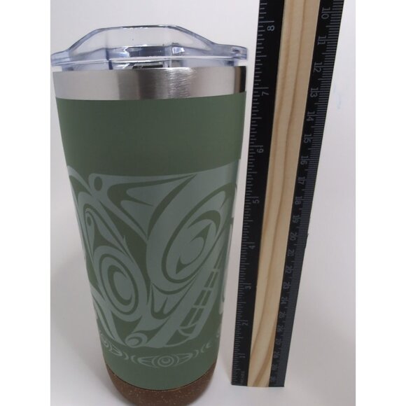 Native Northwest 20oz Cork Base Travel Mug "URBAN WOLF" by Maynard Johnny Jr - Picture 14 of 14